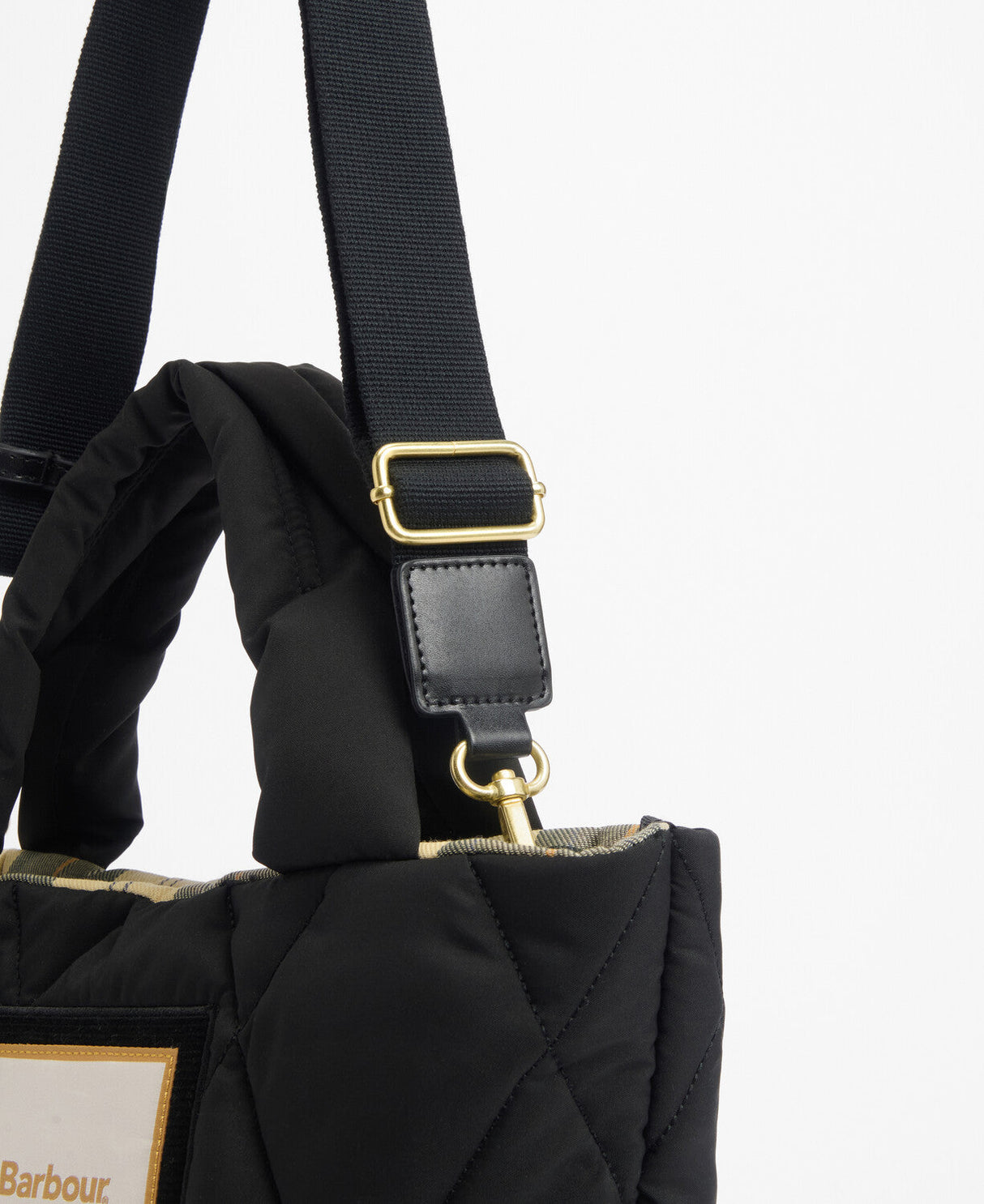 Barbour Mariah Mini Quilted Tote Bag - Black/Ancient