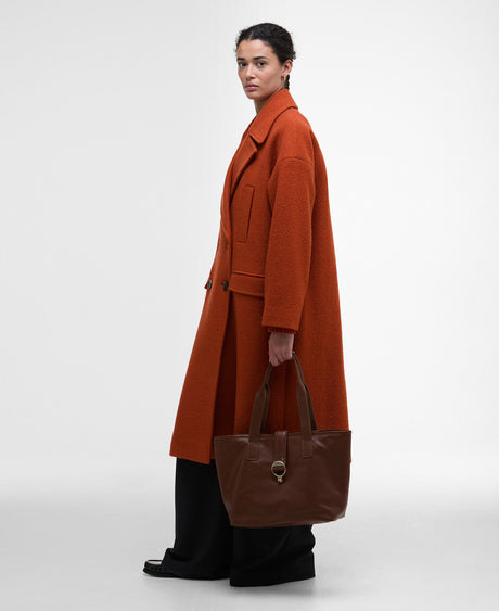 Barbour Alder Leather Tote Bag - Brown
