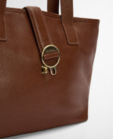 Barbour Alder Leather Tote Bag - Brown