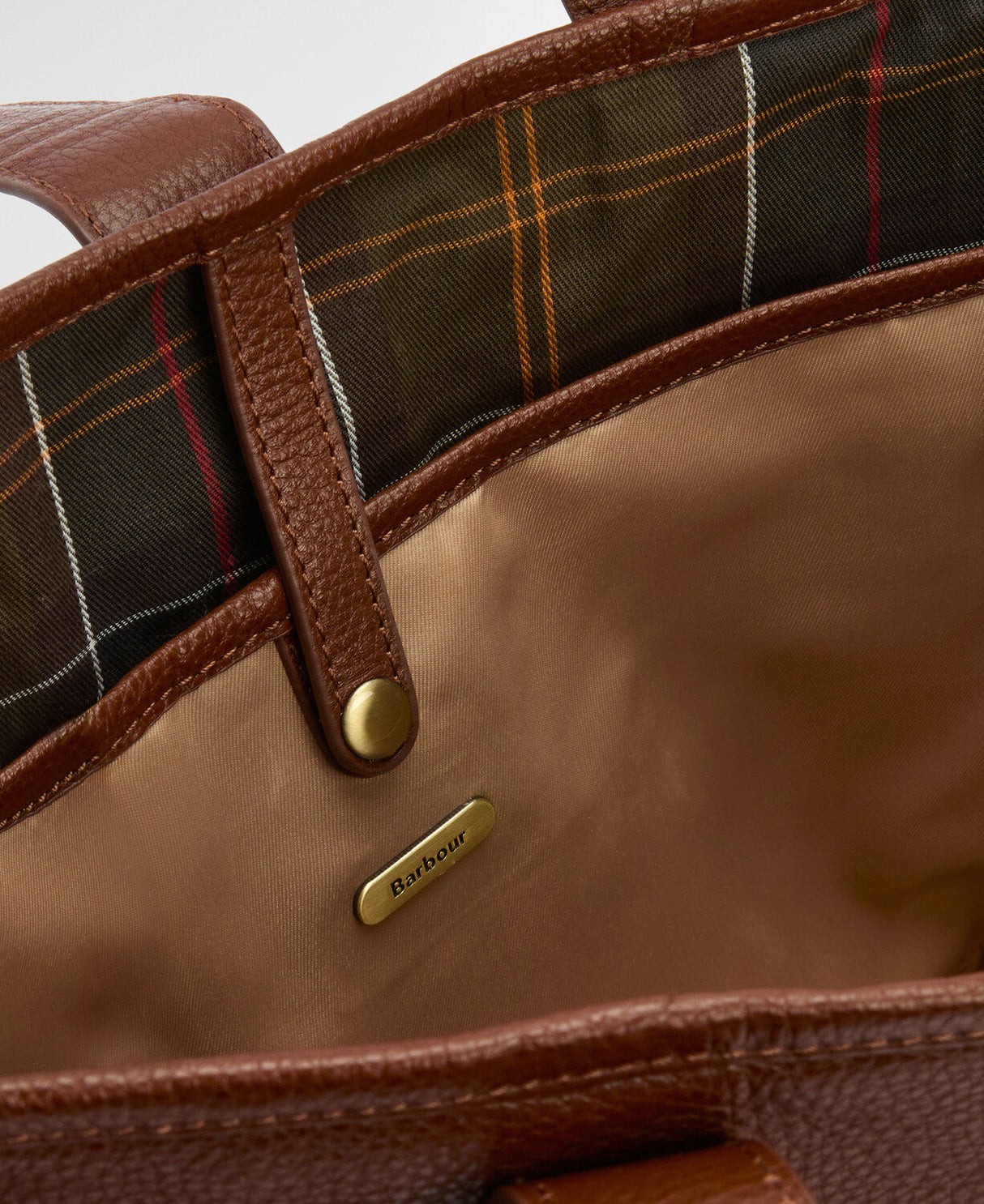 Barbour Alder Leather Tote Bag - Brown