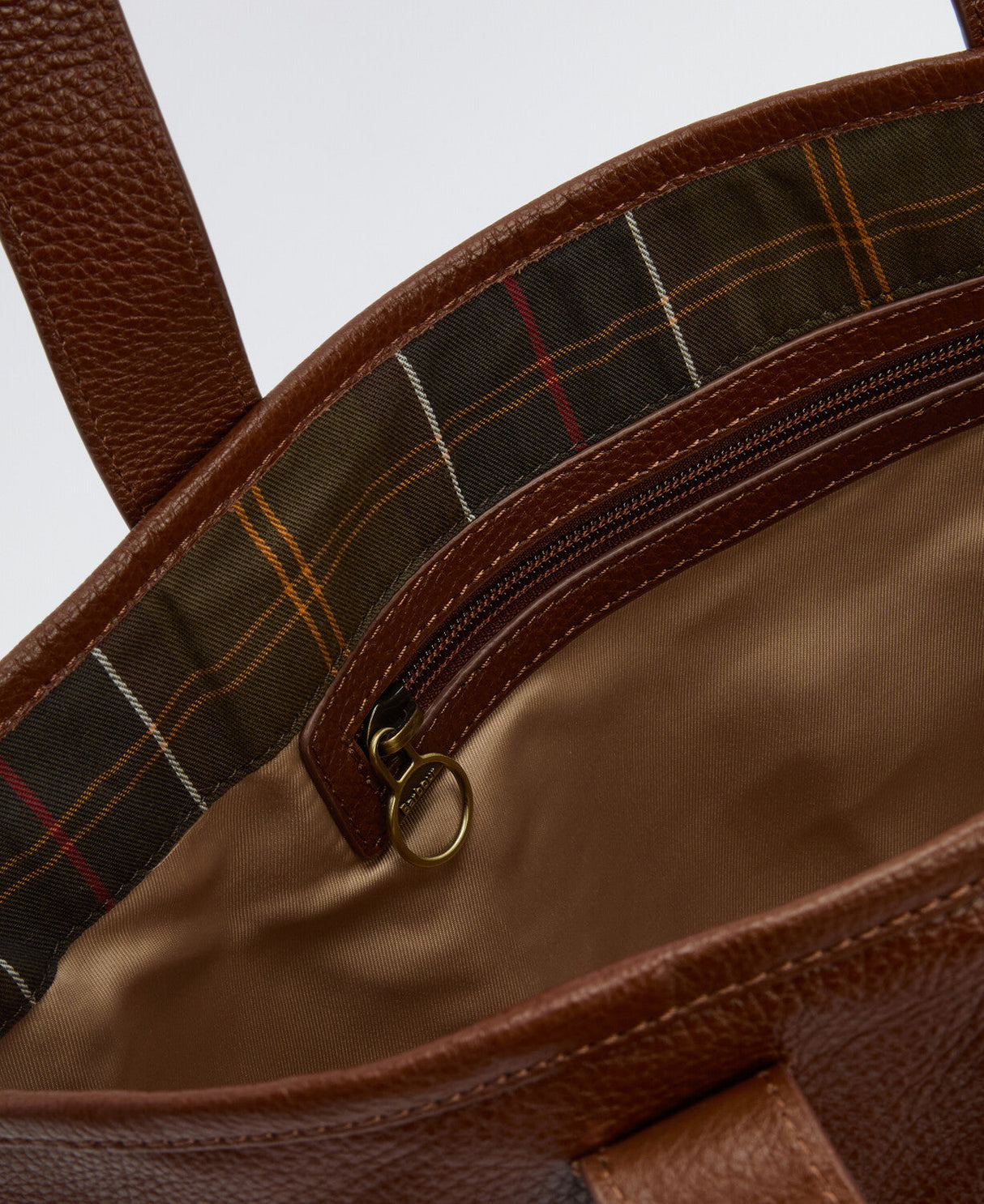Barbour Alder Leather Tote Bag - Brown