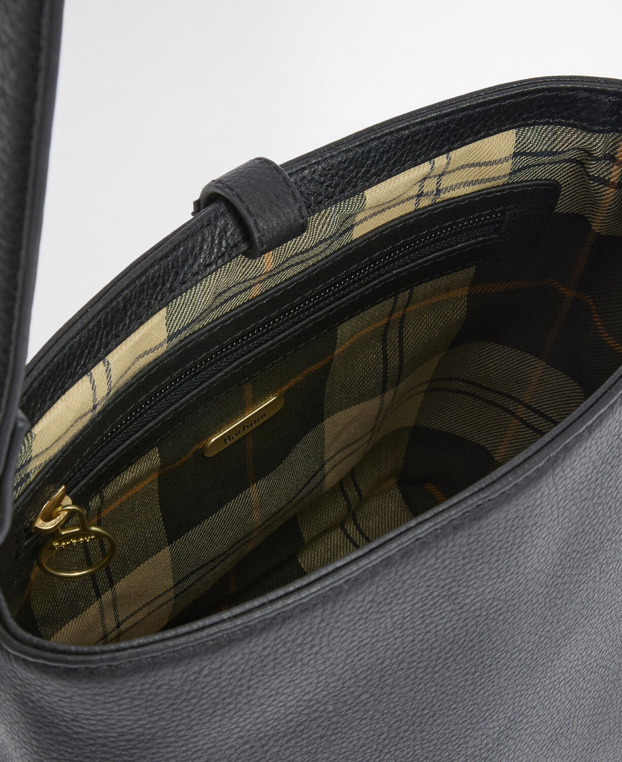 Barbour Cedar Leather Bucket Bag - Black