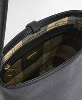 Barbour Cedar Leather Bucket Bag - Black
