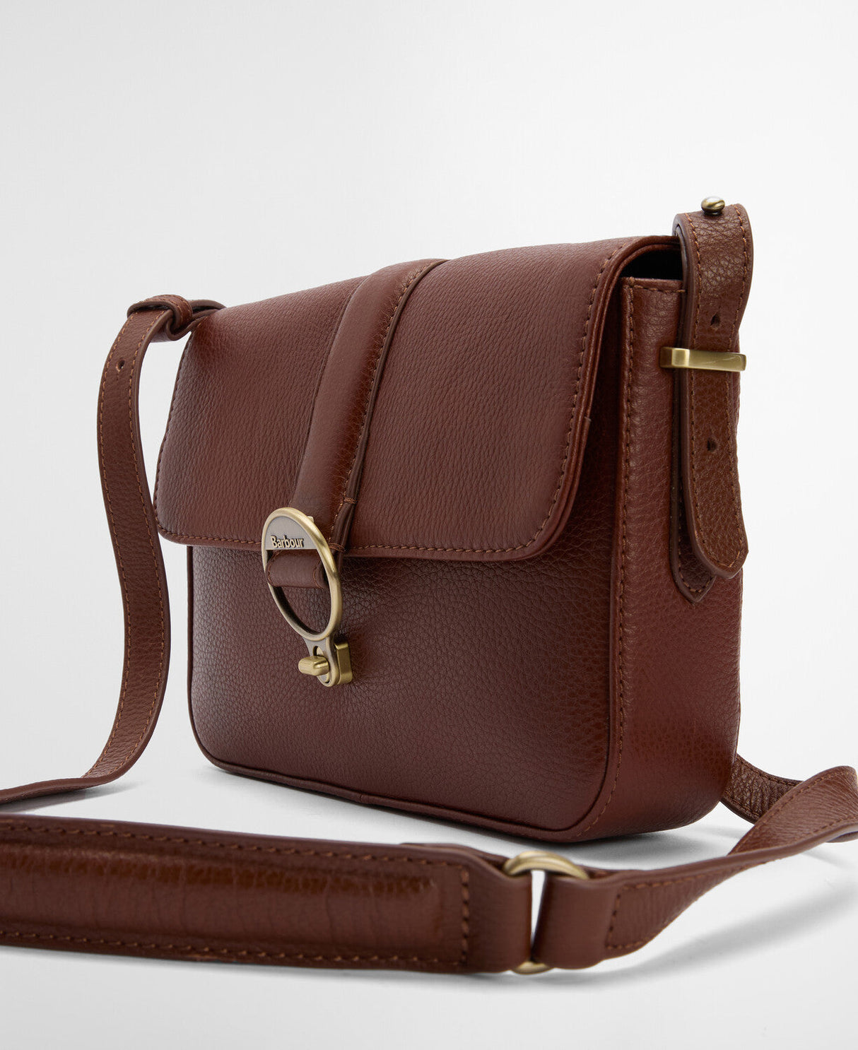 Barbour Rosa Leather Crossbody Bag - Brown