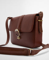 Barbour Rosa Leather Crossbody Bag - Brown