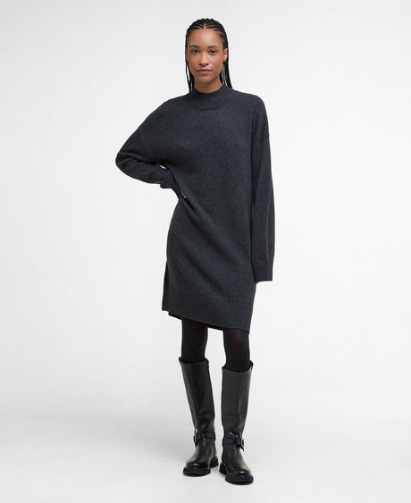 Barbour Serena Knitted Mini Dress - Charcoal