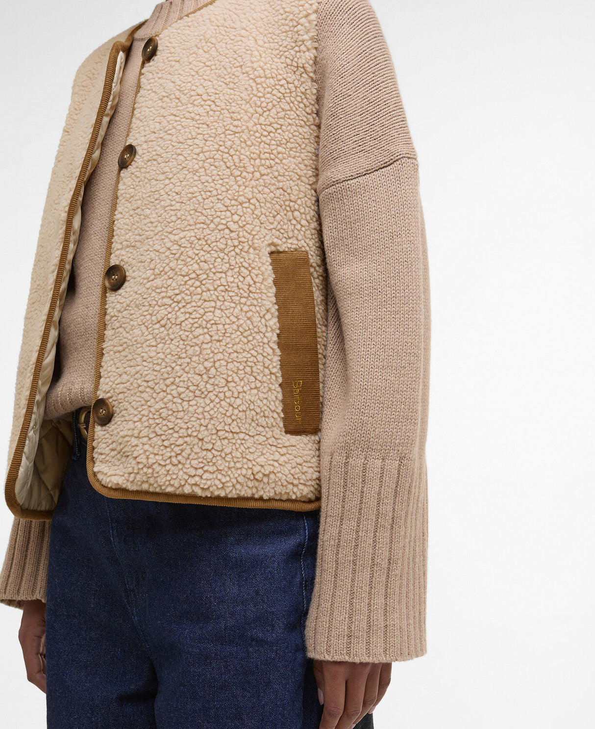Barbour Luciana Fleece Gilet - Natural