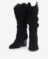 Barbour Corey Western Heel Tall Boot - Black Suede