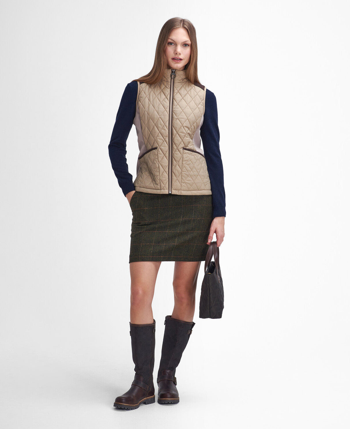 Barbour High Field Gilet - Sand Dune/Gardenia