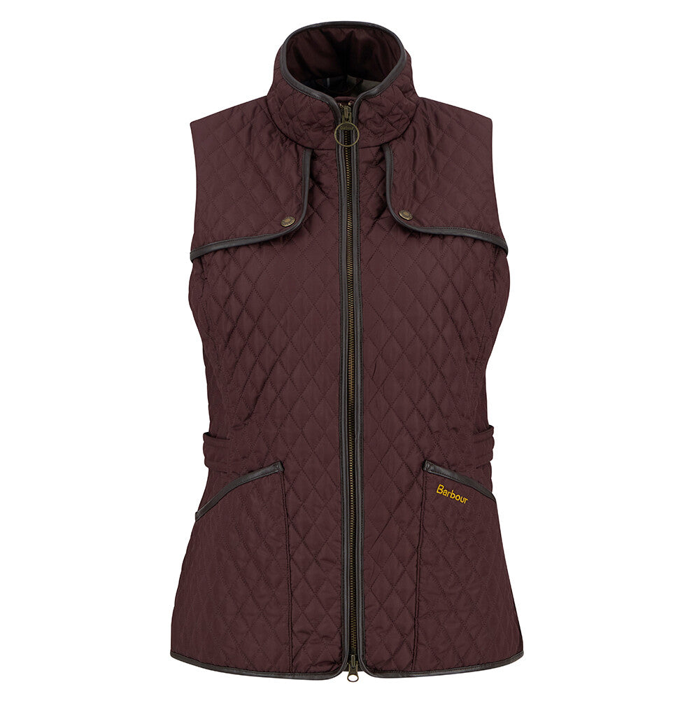 Barbour Dahlia Quilted Gilet - Black Cherry
