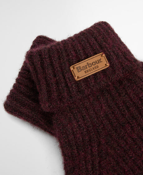 Barbour Pendle Knitted Gloves - Wine