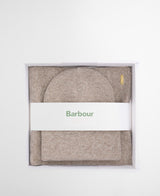 Barbour Winona Beanie & Scarf Gift Set - Taupe