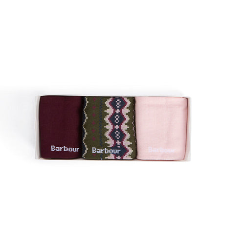 Barbour Helen Fair Isle Sock Gift Set - Olive