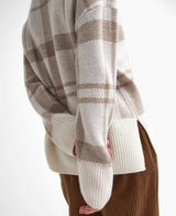 Barbour Deanna Knitted Jumper - Winter White Tartan