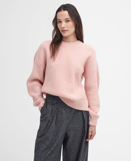 Barbour Scarlett Knitted Jumper - Mahogany Rose