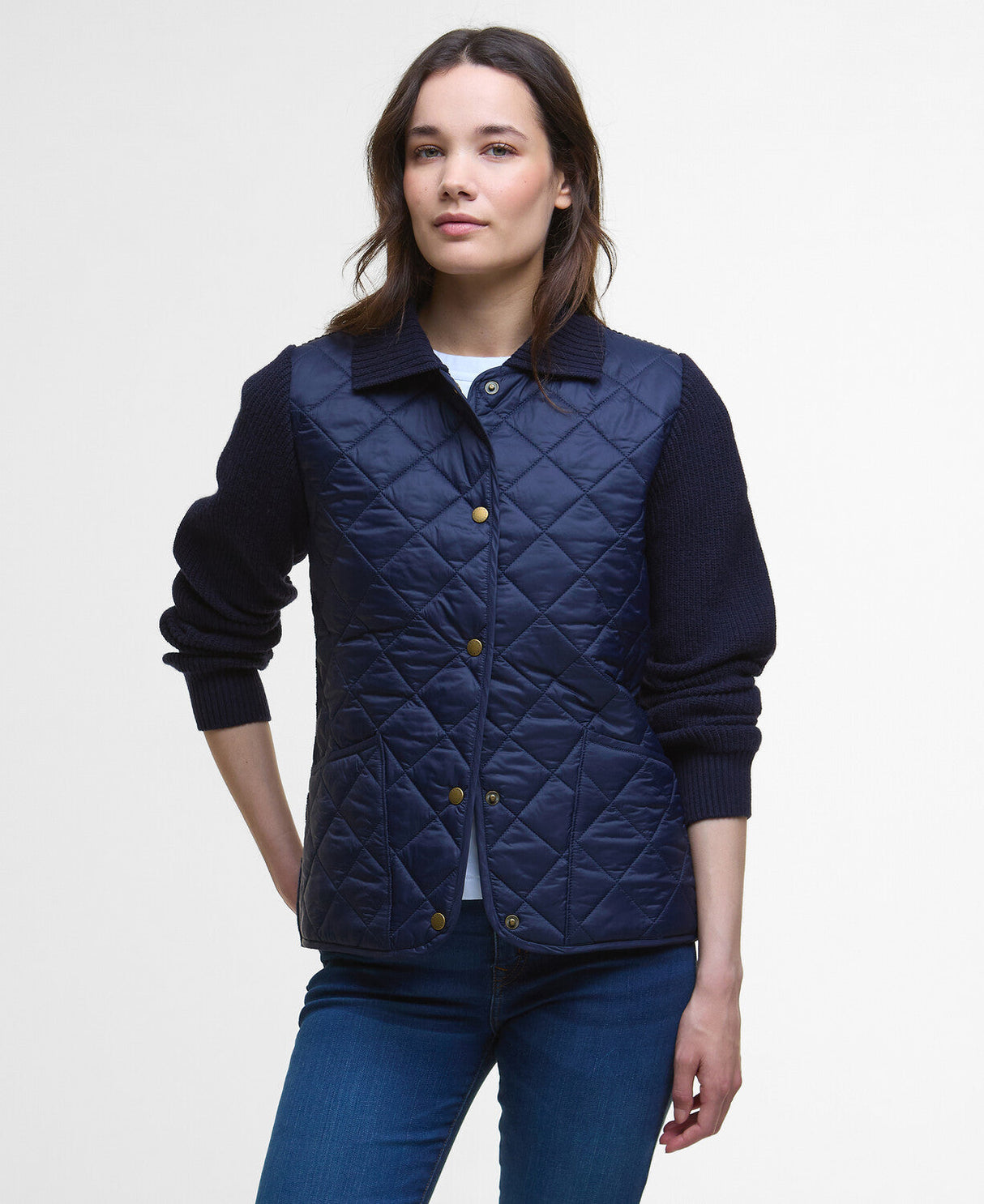 Barbour Allendale Knitted Cardigan - Navy