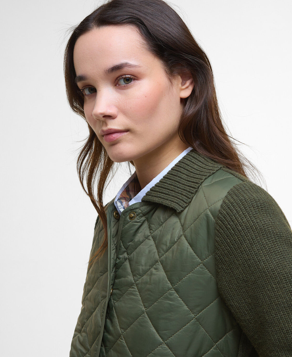 Barbour Allendale Knitted Cardigan - Olive