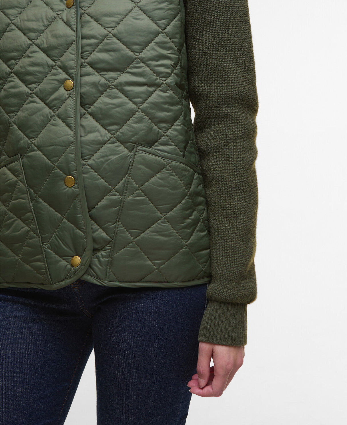 Barbour Allendale Knitted Cardigan - Olive