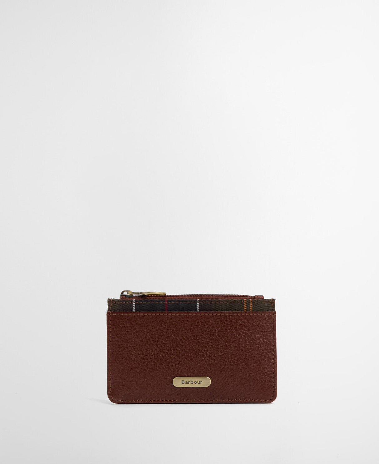 Barbour Alder Leather Card Holder - Brown/Classic
