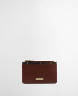 Barbour Alder Leather Card Holder - Brown/Classic