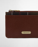 Barbour Alder Leather Card Holder - Brown/Classic
