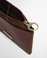 Barbour Alder Leather Card Holder - Brown/Classic