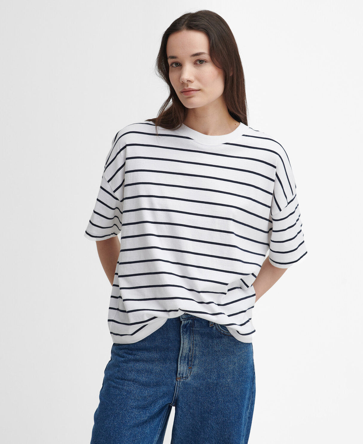 Barbour Marnie Top - Cloud/Navy