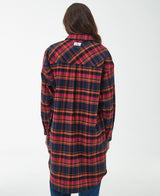 Barbour Cassley Longline Overshirt - Pumpkin Check