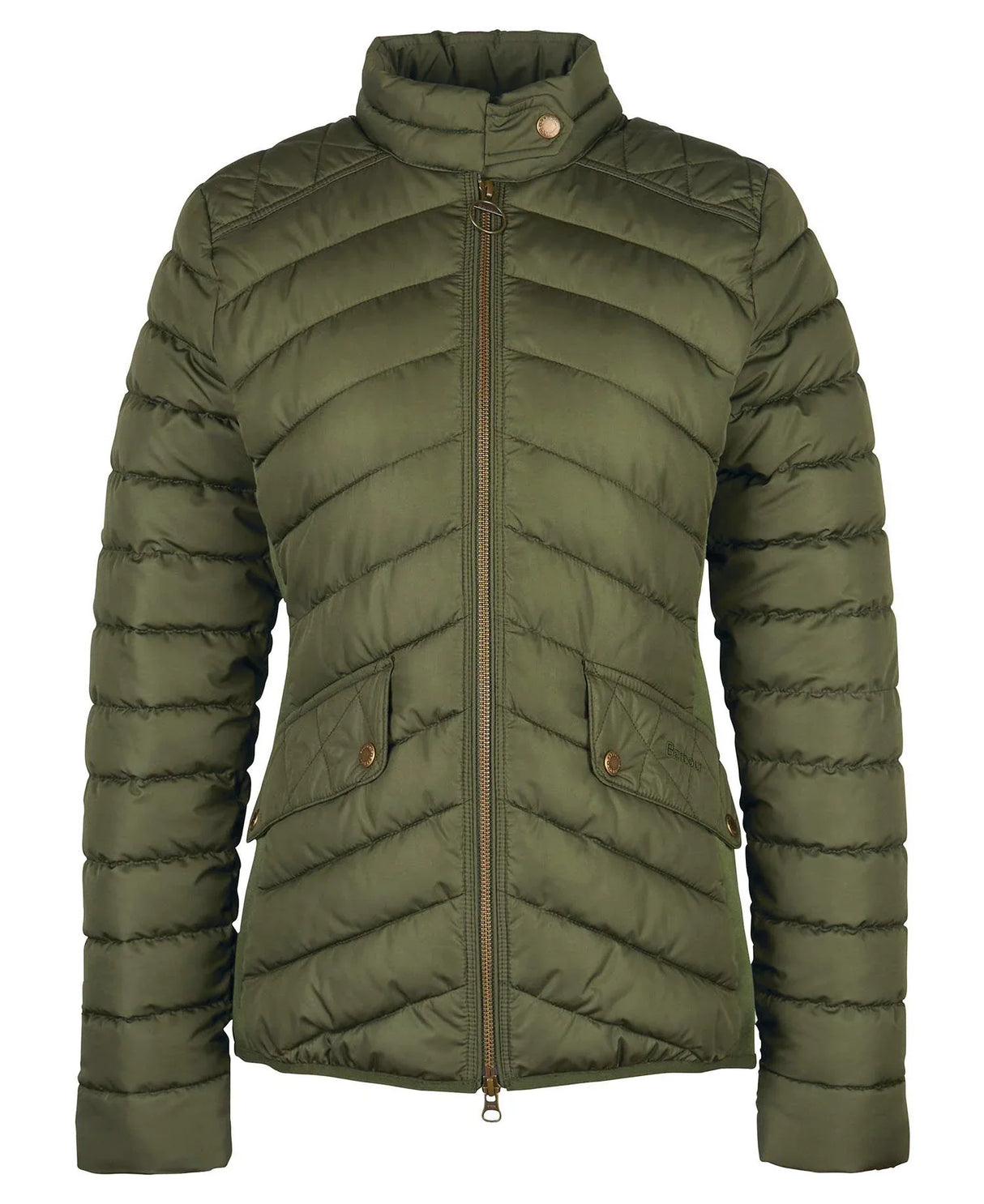 Barbour Stretch Cavalry Quilted Jacket - Olive/Olive Marl