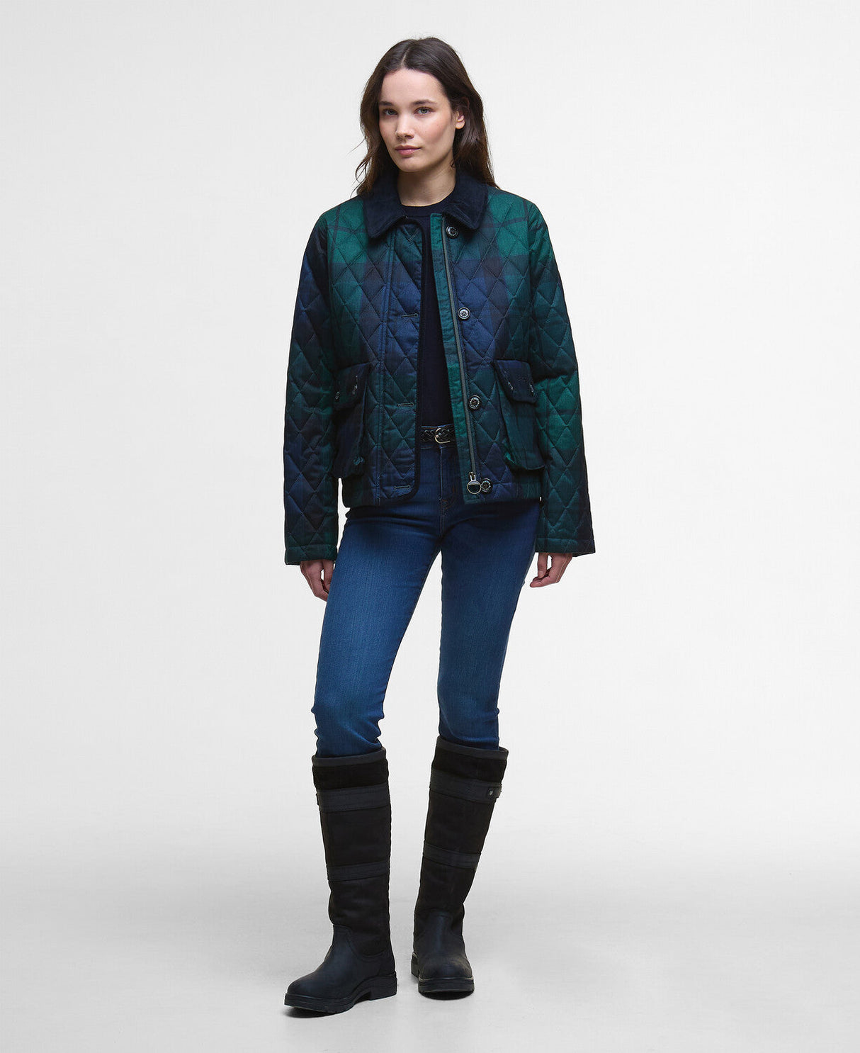Barbour Louden Quilted Jacket - Blackwatch Tartan