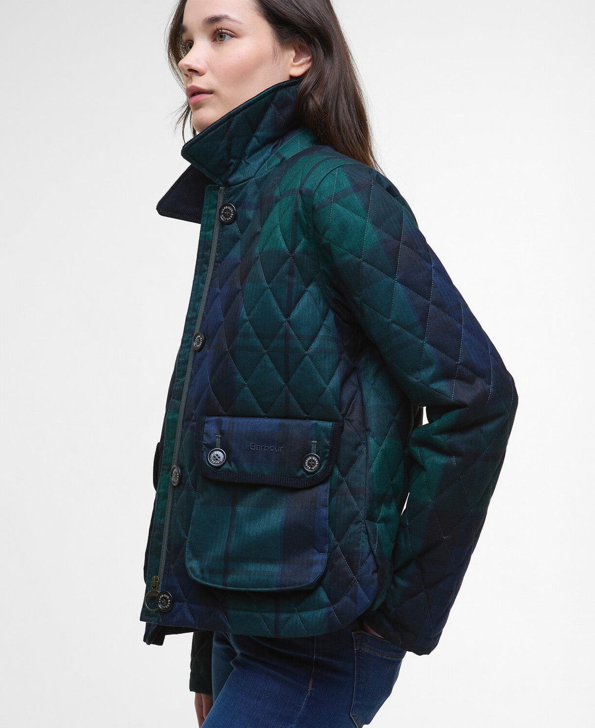 Barbour Louden Quilted Jacket - Blackwatch Tartan