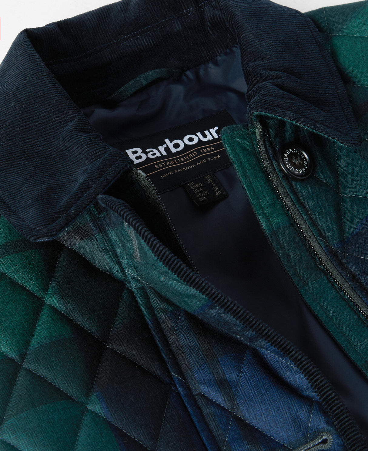 Barbour Louden Quilted Jacket - Blackwatch Tartan