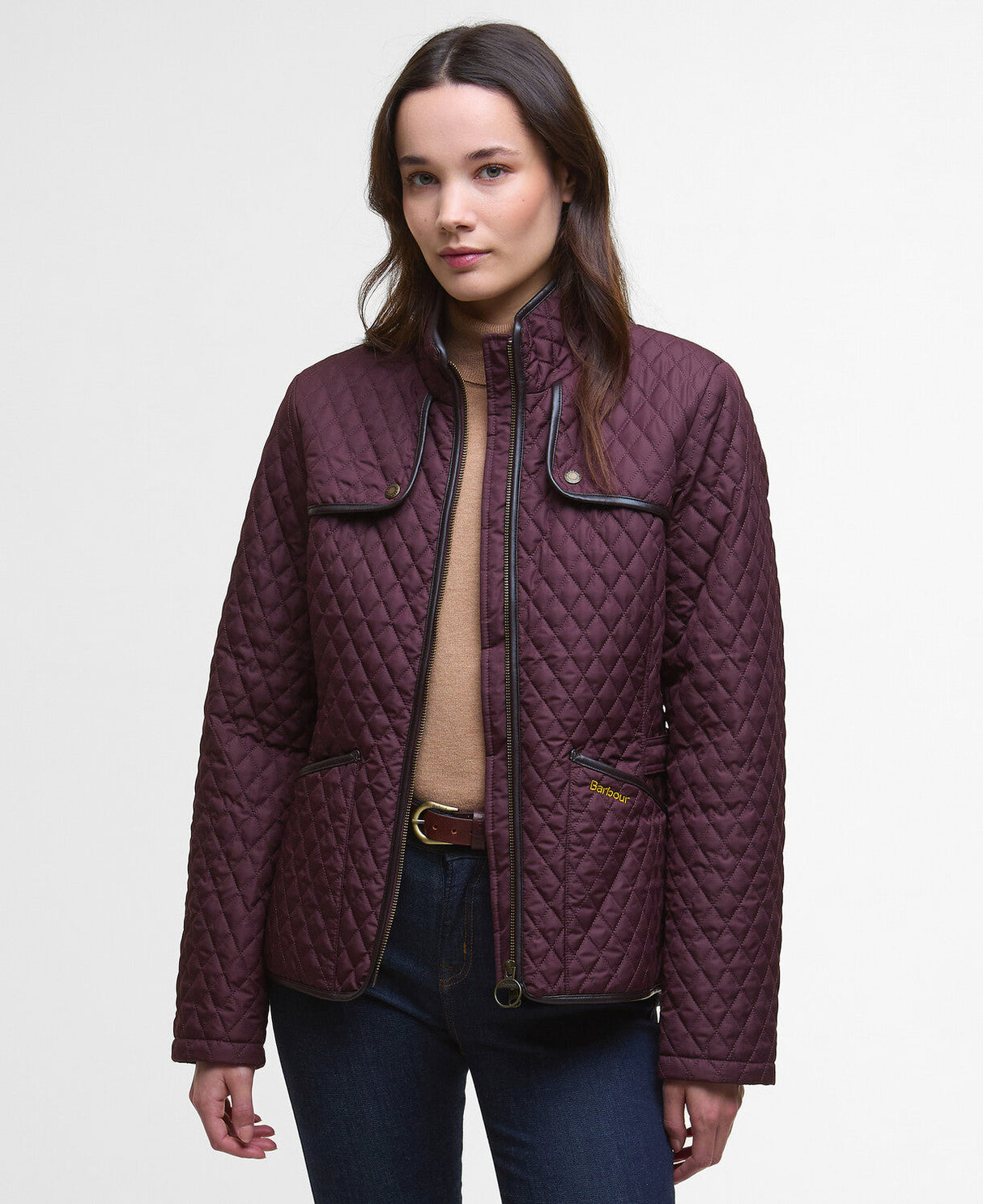 Barbour Dahlia Quilted Jacket - Black Cherry