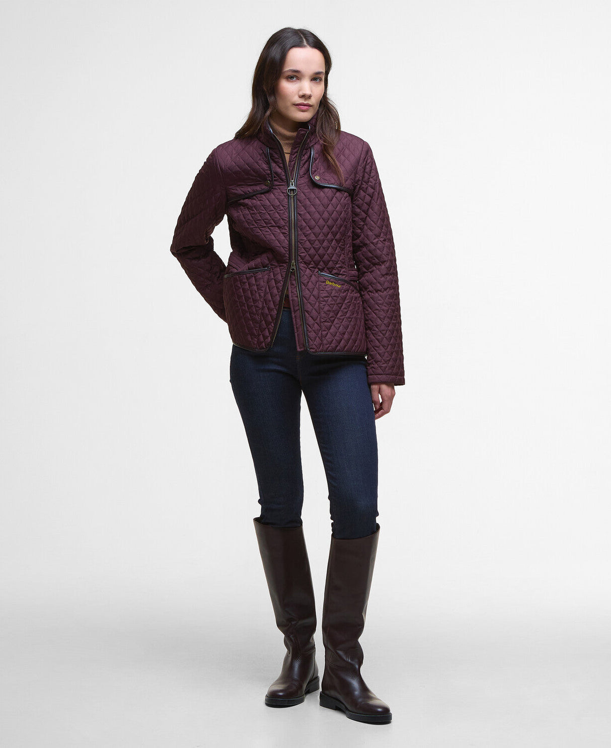 Barbour Dahlia Quilted Jacket - Black Cherry