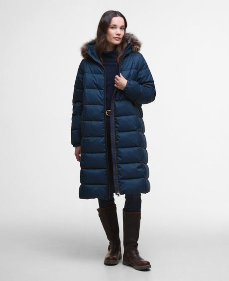 Barbour Marjoram Puffer Jacket - Dark Navy/Blackwatch