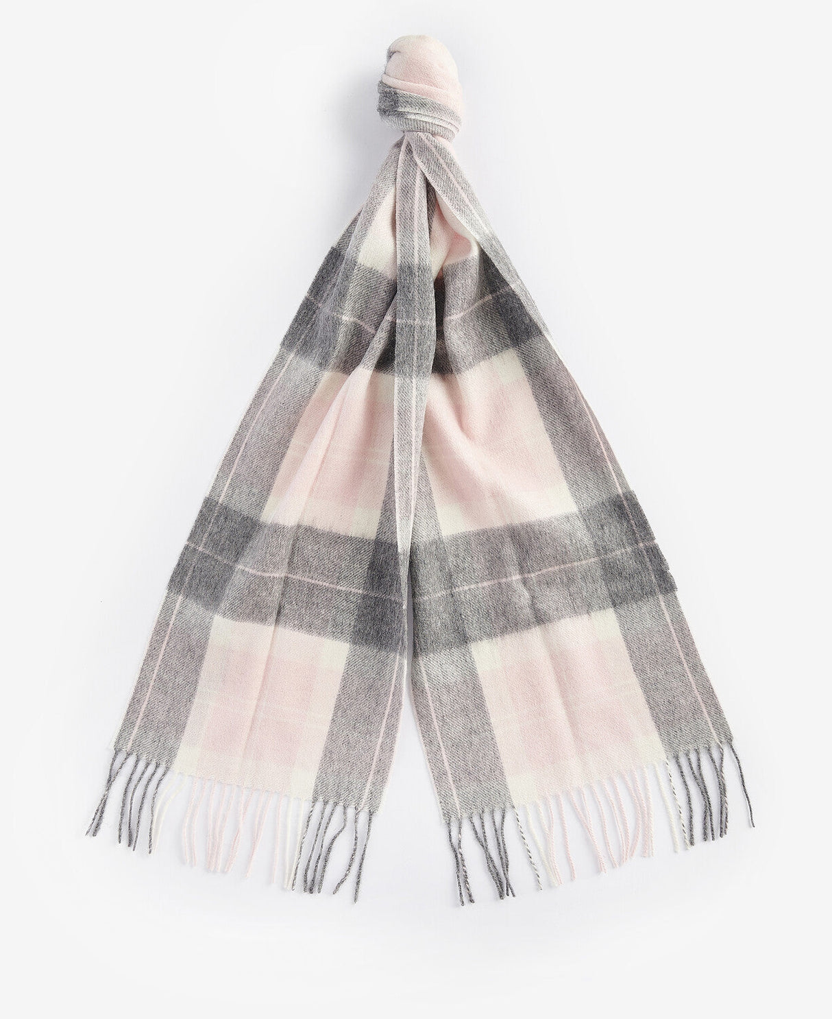 Barbour Tartan Scarf - Pink/Grey Tartan