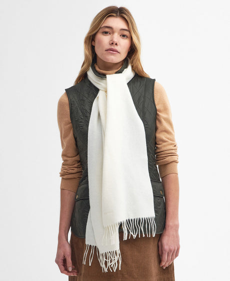 Barbour Lambswool Woven Scarf - Cream