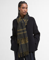 Barbour Maxine Tartan Scarf - Black/Olive