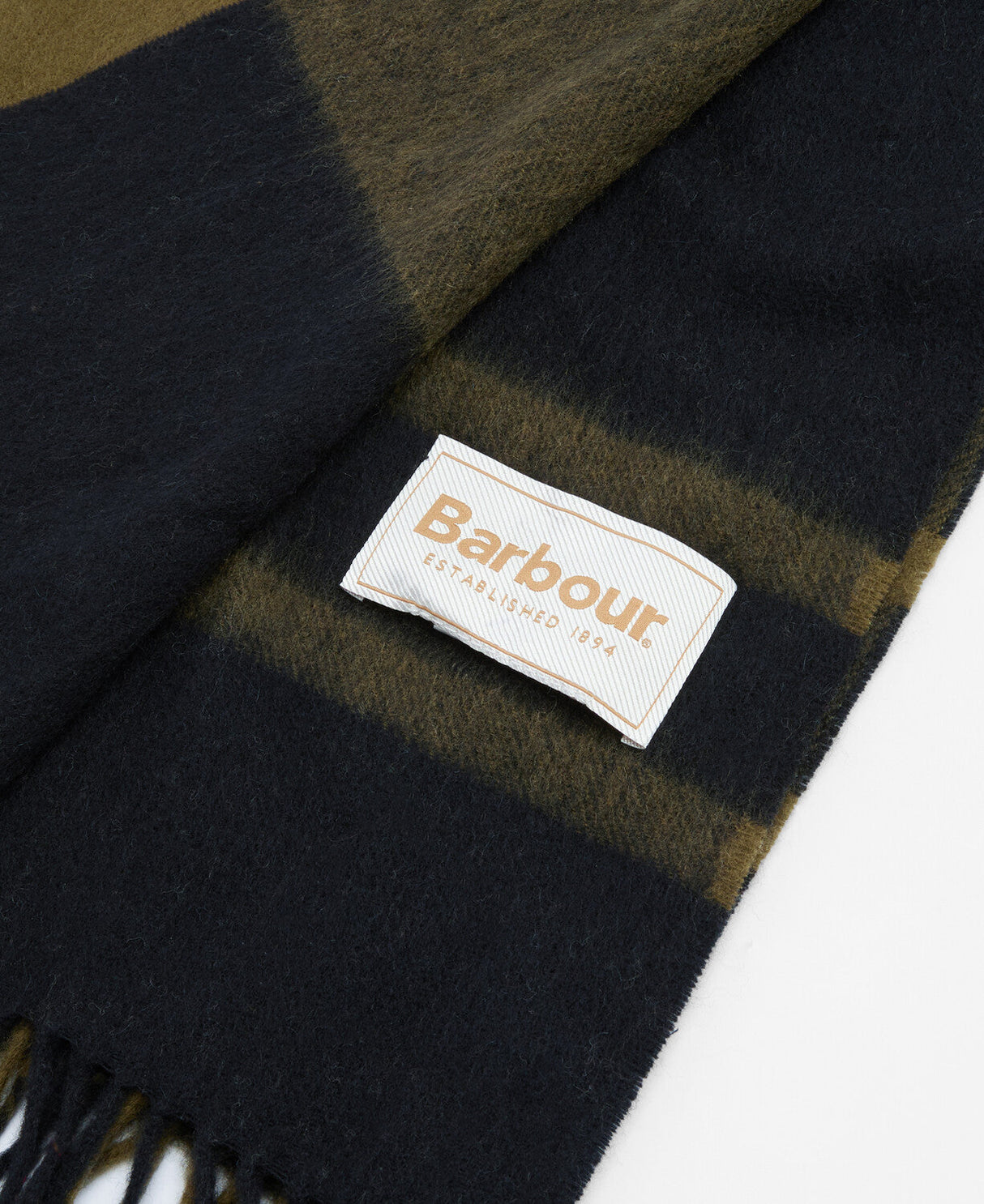 Barbour Maxine Tartan Scarf - Black/Olive