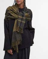Barbour Maxine Tartan Scarf - Black/Olive