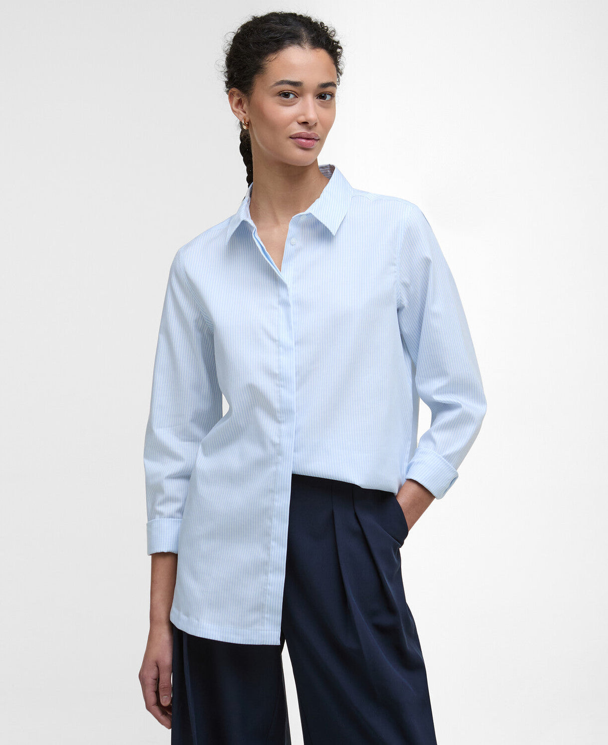 Barbour Claydon Shirt - Ice Blue Stripe