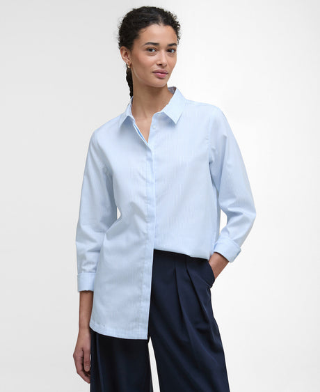 Barbour Claydon Shirt - Ice Blue Stripe