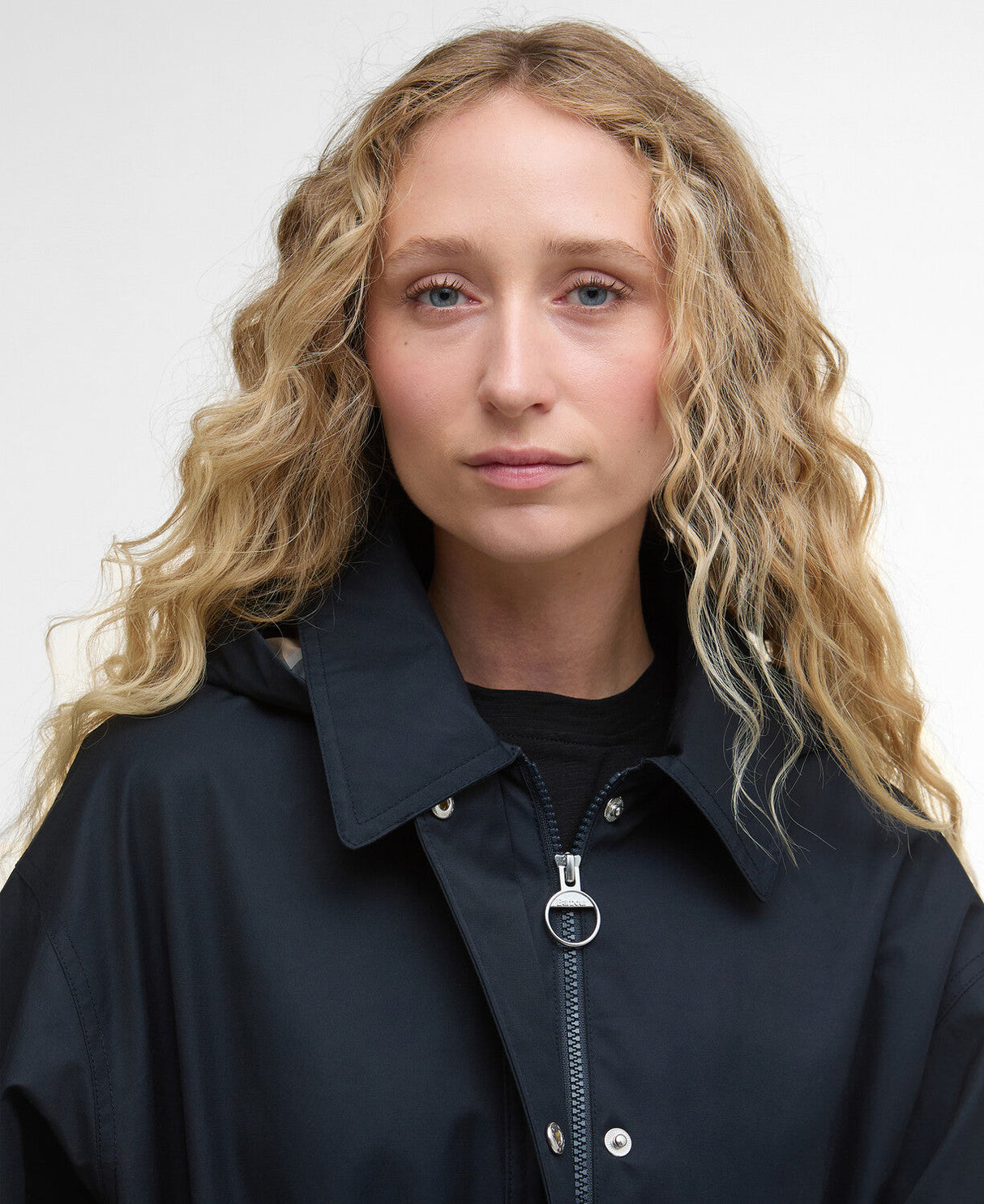 Barbour Fallyn Showerproof Jacket - Dark Navy/Hessian Tartan