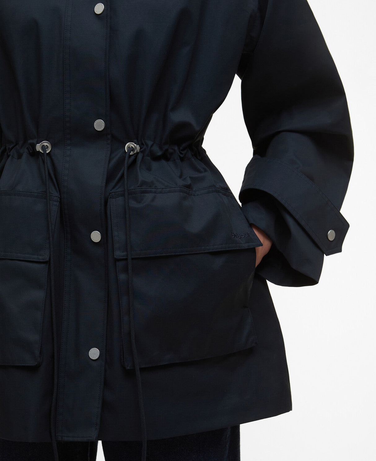 Barbour Fallyn Showerproof Jacket - Dark Navy/Hessian Tartan