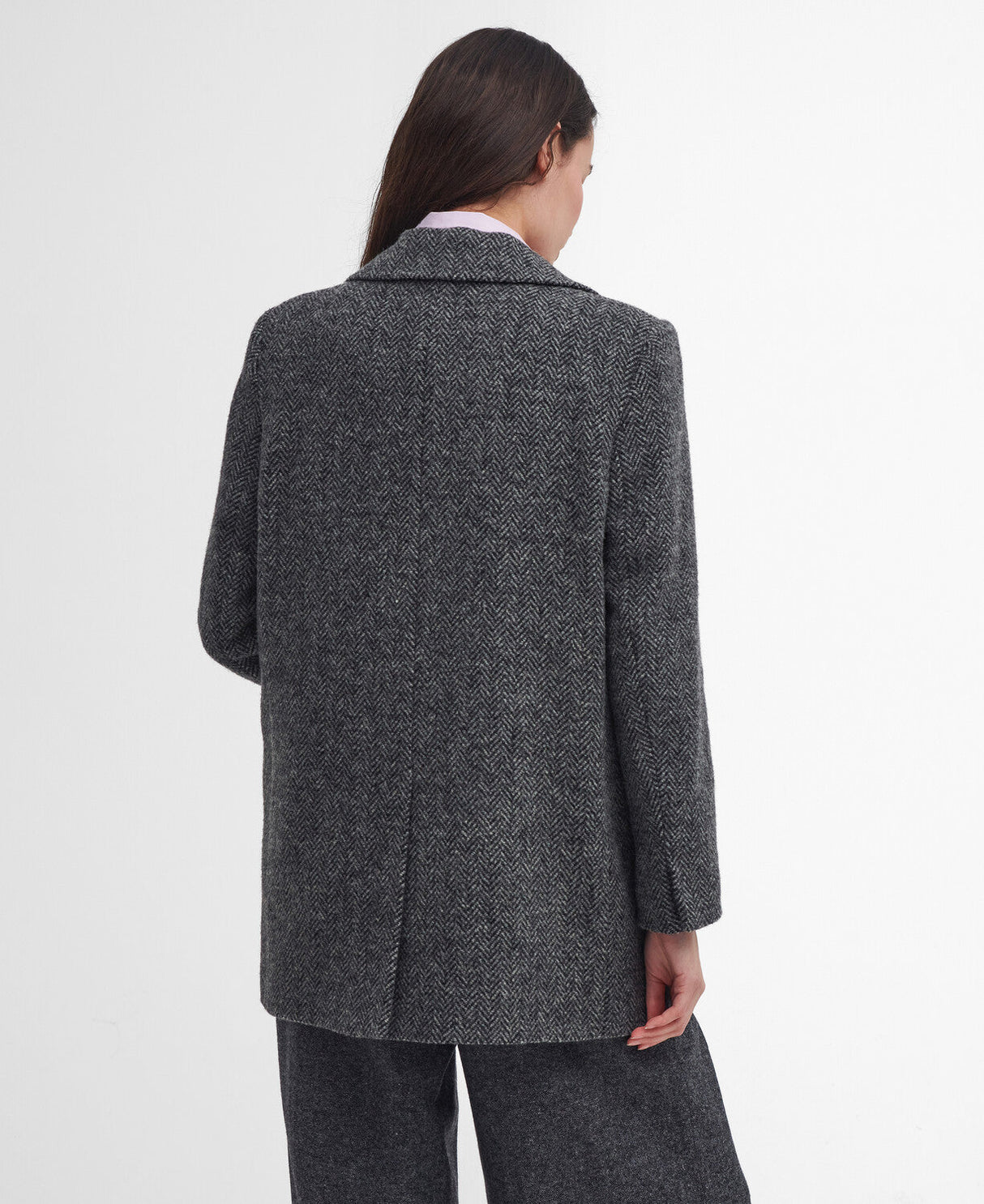 Barbour Paulette Mensy Jacket - Grey/Black Herringbone