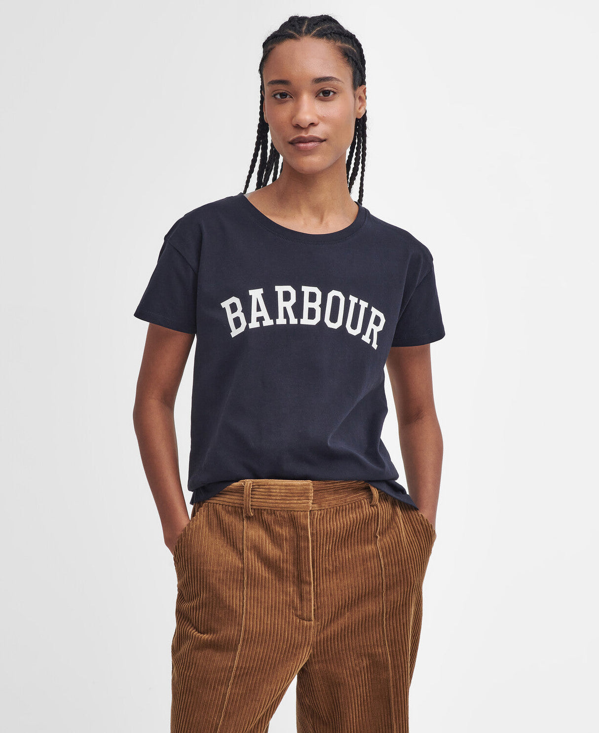 Barbour Northumberland Classic T-Shirt - Navy/White
