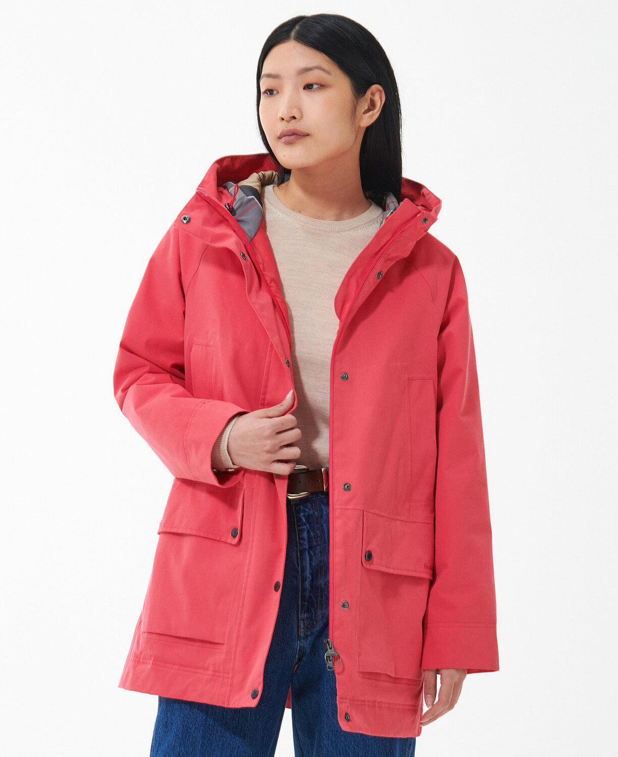 Barbour Winter Beadnell Jacket - Watermelon/Dress