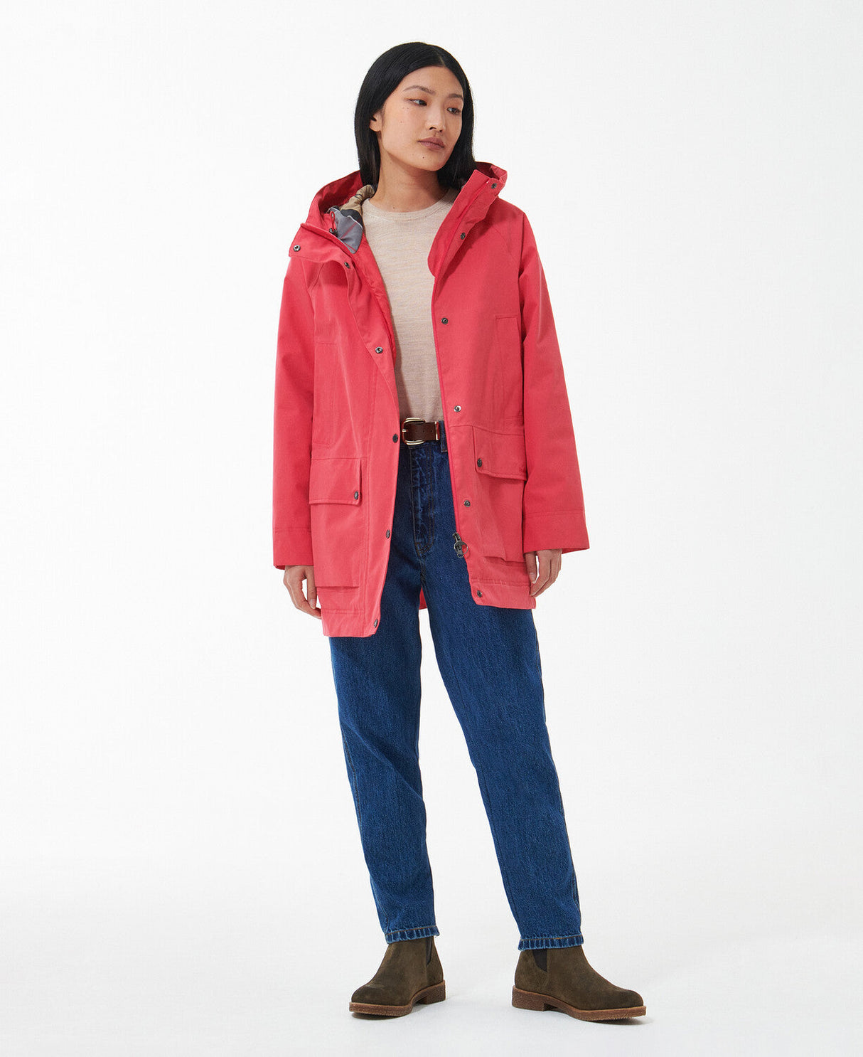 Barbour Winter Beadnell Jacket - Watermelon/Dress