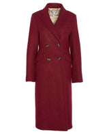 Barbour Marylin Tailored Wool Coat - Burgundy/Muted Cabernet Tartan