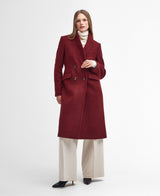 Barbour Marylin Tailored Wool Coat - Burgundy/Muted Cabernet Tartan